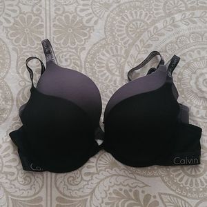 2 Calvin Klein underwire bras